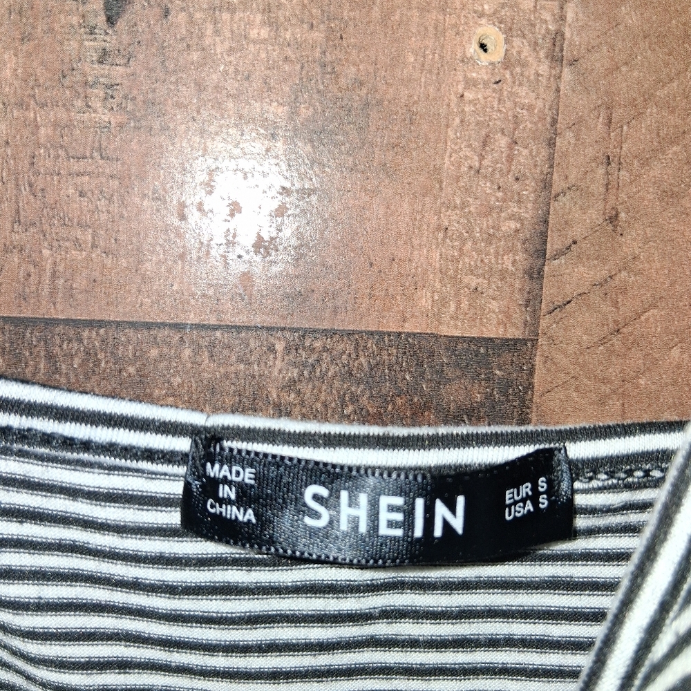 Shein Striped Maxi Dress Womens Size Small Black White Button Front Size Small - Picture 5 of 6